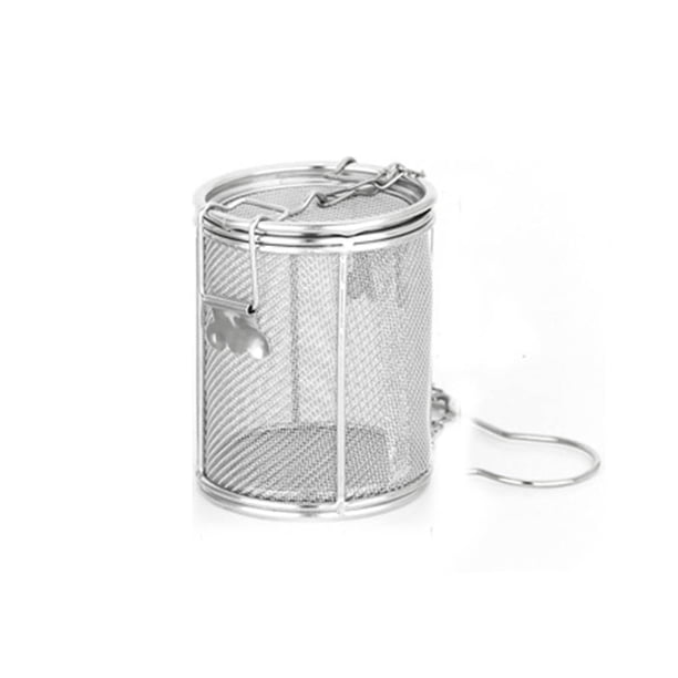 Naiovety Cesta de especias Filtro de separación Gadget de cocina Acero inoxidable Tamaño compacto Superficie lisa exquisita Larga duración Cocina y Comedor 8*10cm Naiovety HA077590-03