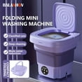 thumbnail image 2 of 8L Portable Small Foldable Washing Machine with Spin Dryer For Socks Underwear Panties Washer Household Mini Washing Machine, 2 of 5