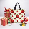 thumbnail image 6 of Zufioo Fruit Apples Print Large Capacity Single Shoulder Convenient Bag, 19.6x15.7 Inch Zipper Shopping Bag Handbag, Suitable for Shopping, School and Work, 6 of 7