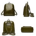 thumbnail image 3 of Mochilas de cuero para mujer, morrales Vintage de alta calidad para niñas, nueva Mochila de viaje de alta capacidad, bolso A Dos para mujer 2024, 3 of 6