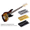 thumbnail image 3 of 5-saddle Bridge Set for 5 String Electric Bass Guitar Part Replacement Black, 3 of 5