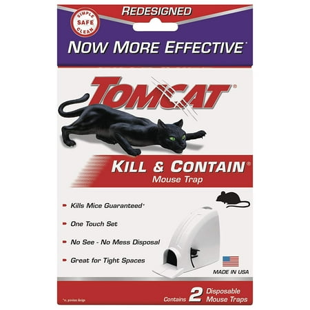 Tomcat Kill and Contain Mouse Trap, 2-Pack (Best Way To Kill Mice)