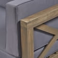 thumbnail image 4 of Morgan Outdoor 4 Seater Acacia Wood Loveseat Chat Set, Gray Finish and Dark Gray, 4 of 9
