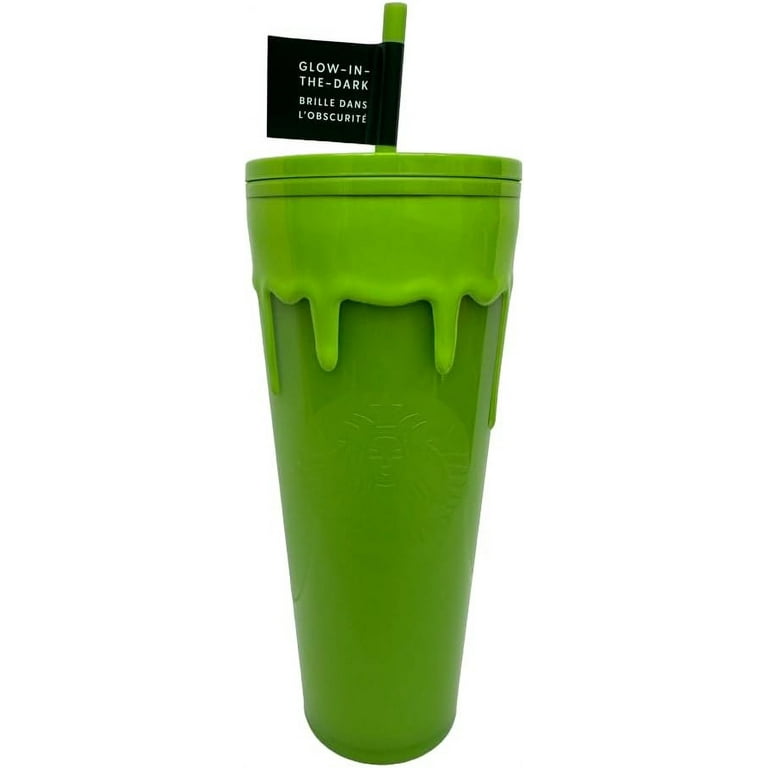 Starbucks 2023 Fall Halloween Green Glow in The Dark Slime Drip Cup, 24 fl  oz, Venti