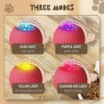 thumbnail image 2 of Pelota rodante interactiva para perros, juguete inteligente automático con ruedas, pelota eléctrica para perros y gatos, color rojo, 2 of 5