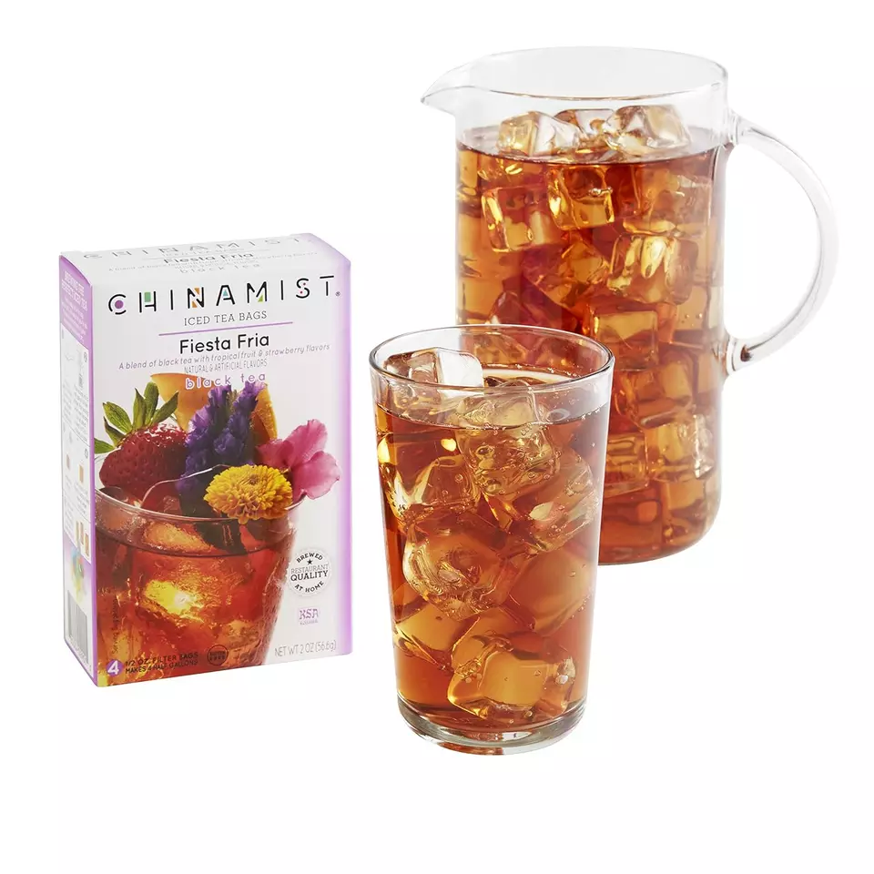 China Mist Naturally Flavored Fiesta Fria Iced Tea Bags, 4-Count Box, 6-Pack (Each Bag Yields 1/2 Gallon)
