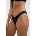 thumbnail image 1 of Rhythm Livin Ivy Eyelet High Cut Bikini Bottom Black ( M ), 1 of 2