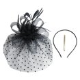 thumbnail image 3 of Fgnfyis Elegant Women's Tea Party Headband with Wedding Flower Mesh Hair Accessory for Black One Size, 3 of 3