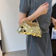 thumbnail image 5 of Bolso bandolera de mujer de color sólido con lentejuelas versátil y de gran venta, nuevo y hermoso bolso de mano para banquetes y fiestas 2024, 5 of 5