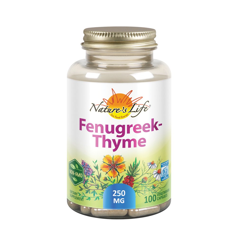 Nature's Life Fenugreek Thyme 250 mg Herbal Supplement Immune System