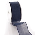 thumbnail image 2 of Ribbon Traditions 2.5" Wired Burlap Ribbon Denim Blue 10 Yards, 2 of 3