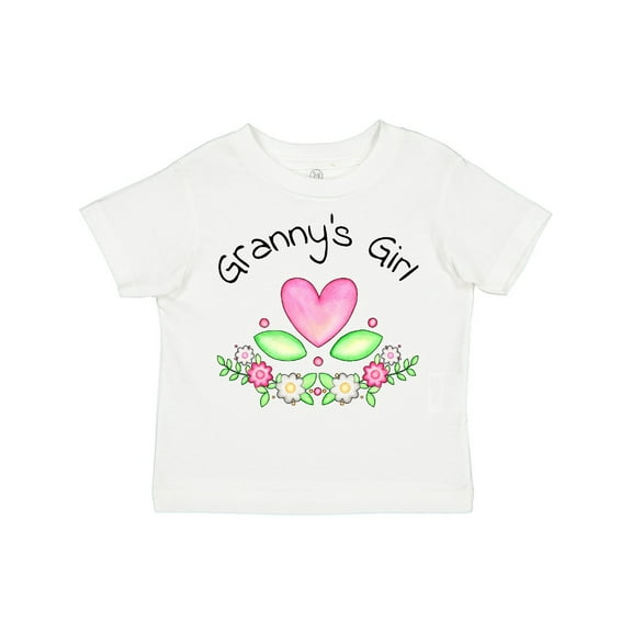 Inktastic Granny's Girl Heart Flowers Girls Toddler T-Shirt