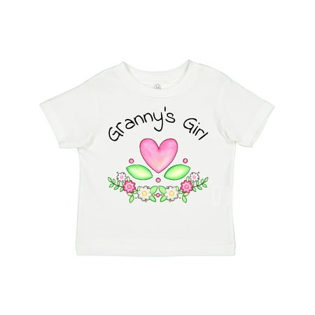 

Inktastic Granny s Girl- Heart Flowers Gift Toddler Toddler Girl T-Shirt