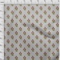 thumbnail image 3 of oneOone Cotton Flex Light Gray Fabric Stripe & Floral Block Craft Projects Decor Fabric Printed By The Yard 40 Inch Wide, 3 of 4