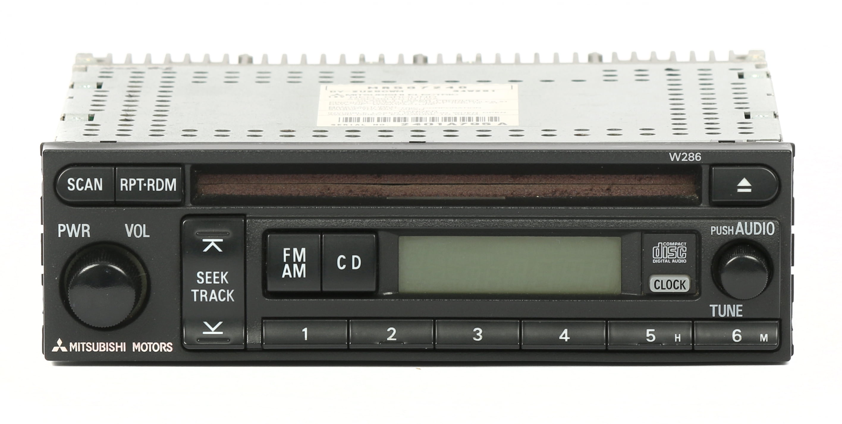 Restored 2002-2003 Mitsubishi Galant Receiver AM FM CD MR587248 Face ID W286 (Refurbished)