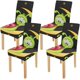 thumbnail image 1 of ABPHQTO Funda protectora para silla elástica con diseño de caracol en la luna, funda protectora para asiento para comedor, Hotel, boda, fiesta, juego de 4, 1 of 4