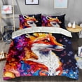 thumbnail image 2 of 3 Pieces Duvet Cover Set-Abstract 3D Swift Fox- 3D Print Bedding 1 Duvet Cover 2 Pillowcases Natural Animals Comforter Set Soft Breathable for Boys Girls Children Natural Theme Duvet Set 4B53ANI5, 2 of 6