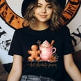 thumbnail image 3 of Hot Chocolate Season T-Shirt | Gingerbread Mug Graphic Tee, Ash, Size S, 3 of 6