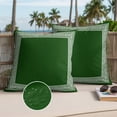 thumbnail image 3 of Green Greek Key Outdoor Pillow Covers 24x24 Set of 2,Waterproof Patio Throw Pillowcase Protectors,Geometric Greece Ancient Farmhouse Geo Decorative Pillow Shams Cushion Covers for Seat Bed Couch Sofa, 3 of 8