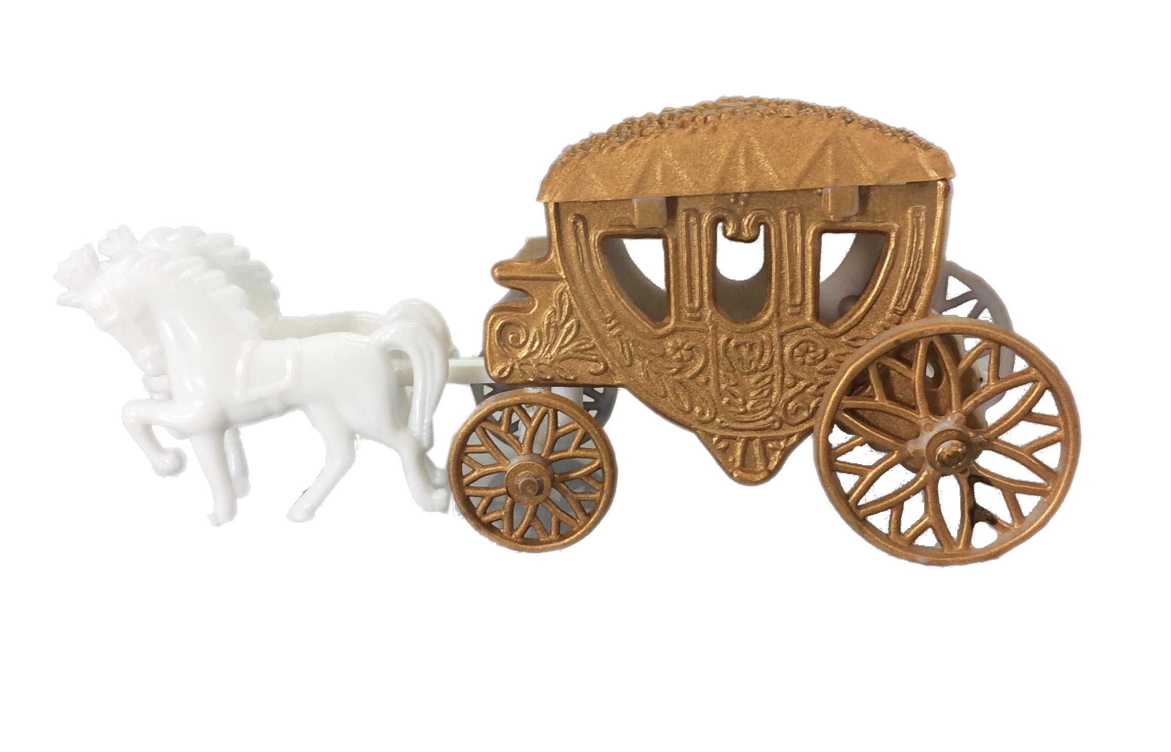 2 Gold Horse and Carriage Wedding Favor Party Decorations 