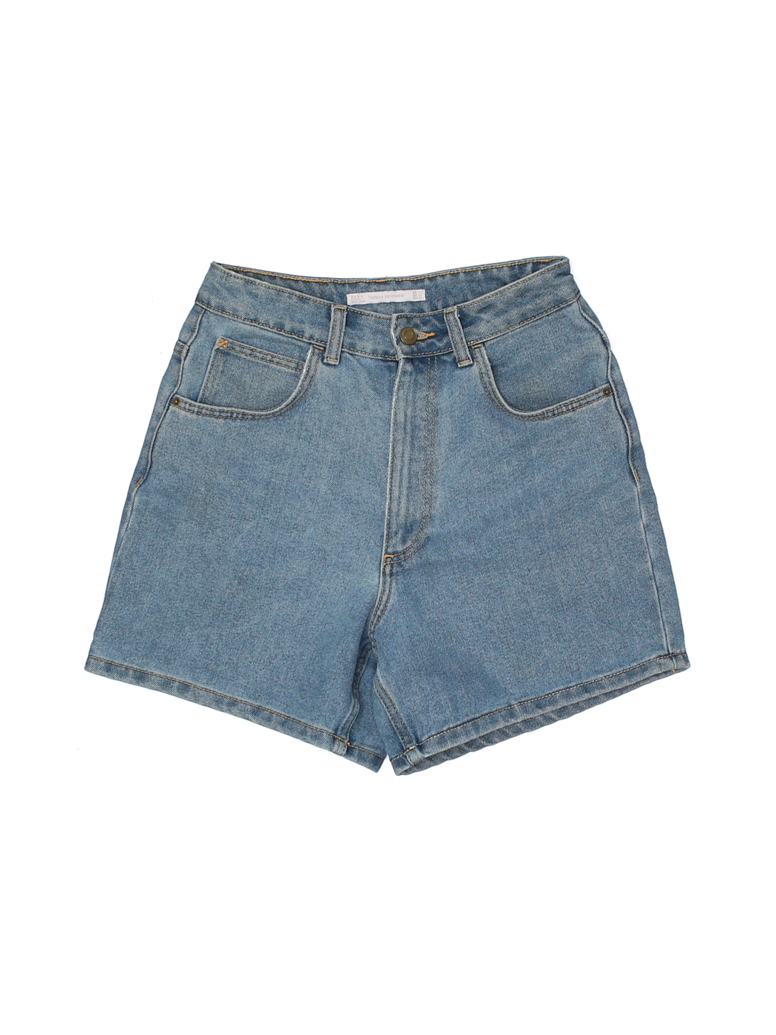 zara long denim shorts