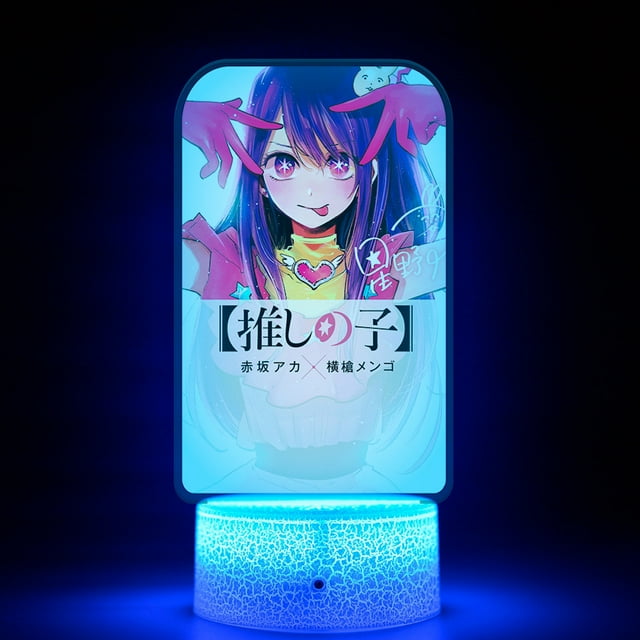 Lámpara decorativa de anime Night Light OShiS NO Kos, lámpara de ilusión 3D