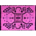 thumbnail image 1 of Ahgly Company Indoor Rectangle Abstract Pink Modern Area Rugs, 5' x 7', 1 of 4
