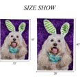 thumbnail image 2 of SKYSONIC Dog with Easter Bunny Ears Double-Sided Printed Garden House Sports Flag 28x40in Polyester Decorative Flags for Courtyard Garden Flowerpot, 2 of 7