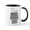 White/Black Inside, variant on CafePress - Snoopy On House Stripe Black And - 11 oz Ceramic Mug - Novelty Coffee Tea Cup