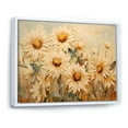 thumbnail image 2 of Designart "Beige Sunflower Bloom Minimalism I" Sunflowers Floater Framed Canvas Prints, 2 of 5