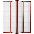 thumbnail image 3 of Legacy Decor Double Cross Shoji 4 Panel Room Divider, Cherry, 3 of 6