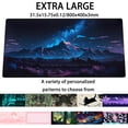 thumbnail image 4 of Blue Mountain Desk Mat XXL Large Extended Mouse Pad, Cute Western Night Scene, Laptop Keyboard and Mouse Mat, Gamer Gift for Women, Office Desk Decor, 31.5x15.75 Inch, 4 of 6