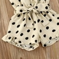 thumbnail image 5 of Toddler Kids Baby Girls Summer Sleeveless Jumpsuit Polka dot Spaghetti Strap Romper Short Jumpsutit, 5 of 5