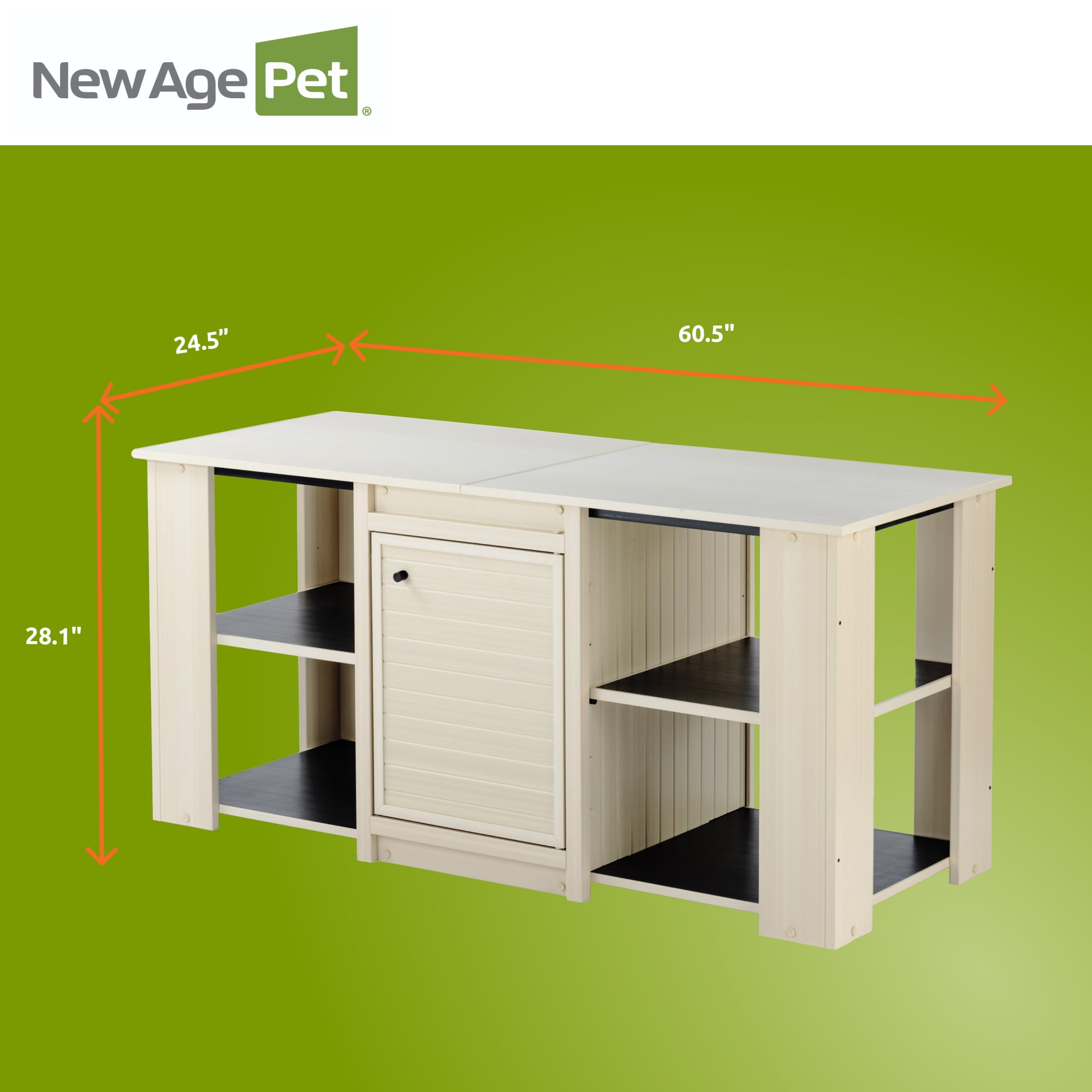 New Age Pet® ECOFLEX® 60" Storage Cabinet for Reptile Food and Substrate Storage