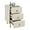 Cream White, variant on Narrow Nightstand with 3 Drawers, Solid Bedside Cabinet Modern Wood Night Stand with Leather Surface, Slim Storage Bedside Table for Bedrooms, Dormitories, Living Rooms, Cream White