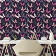 thumbnail image 2 of Ambesonne Spring Peel & Stick Wallpaper for Home, Butterfly Botanical Spring, 13"x72", Pastel Pink Indigo, 2 of 5