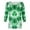 Green, variant on BLVB St. Patrick's Day T-Shirt for Womens Shamrock Printed 3/4 Sleeve Casual Graphic Tee Tops Cute Crewneck Blouses