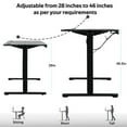 thumbnail image 3 of YRLLENSDAN 40 in Electric Standing Desk Adjustable Height, Modern Computer Table with Headset Rack, Ergonomic Office Desk with 2 Memory Function, Black, 3 of 7