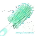 thumbnail image 3 of Limpiador de botellas Cepillo de silicona para biberones Limpiador de biberones de mango largo Cerdas suaves de 360 grados para biberón de vidrio con base de succión Cepillo pequeño desmontable para b TOMSHOO Limpiador de botellas, 3 of 7