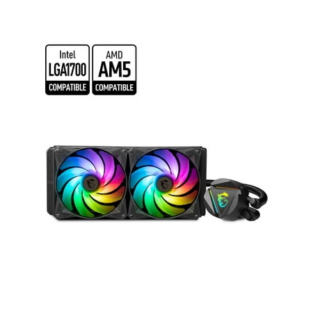 UPC: 0824142262917 | MSI MAG Core Liquid 240R V2 AIO Liquid CPU Cooler  240mm Radiator  Dual PWM  ARGB Lighting Controlled by Software LGA 1700 Ready / AM5 Compatible