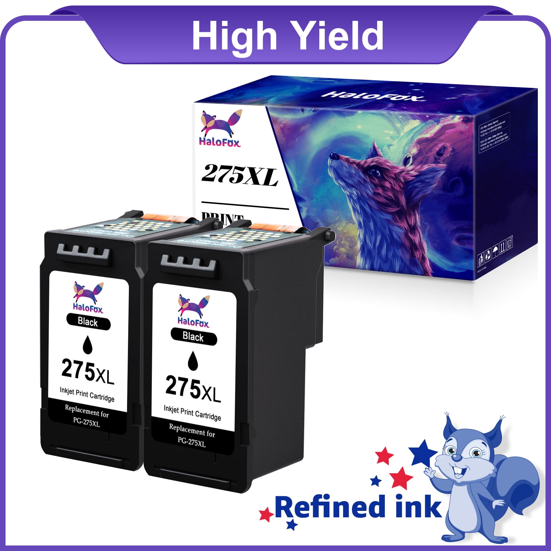 275XL Ink Cartridge for Canon PG-275 Ink Compatible with Canon PIXMA TS3520 TS3522 TS3500 TR4720 TR4722 TR4700 Printer(Black,2 Pack) - Walmart.com