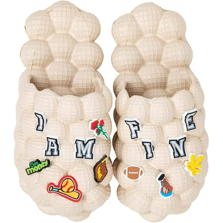 

Womens Massager Slippers Funny Lychee Bubble Unisex Super Soft Sandals Mens Breathable Beach Slides Bath Shower Slippers Bedroom Spa House Sandals Indoor Outdoor Slippers