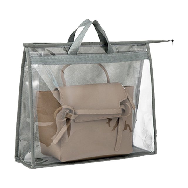 LCXmlly Space saving Storage Bag Handbag Storage Organizer, Transparent Water Resistant, with Handle, Purse Protector