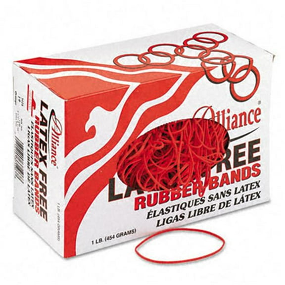 Alliance  Latex-Free Orange Rubber Bands- Size 19- 3.5 x .06- 1750-Box