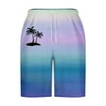 thumbnail image 4 of ZCFZJW Mens Casual Beach Swim Trunks Tie Dye Summer Tropical Palm Tree Print Lightweight Bathing Suit Swimwear Trendy Regular Fit Surfing Board Shorts with Pockets Blue XXL, 4 of 5