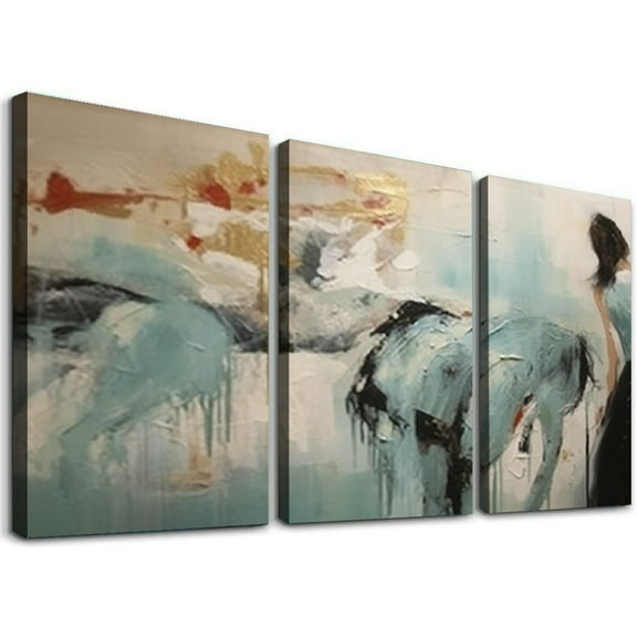 Ullo0ord Wall Art Modern Minimalism Canvas Artwork Modern Paintings Colorful Fantasy Graffiti  Abstract Wall Art Decor Large Size For Living Room Kitchen Bedroom Office 12x16x3pcs