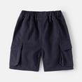 thumbnail image 4 of Huowey Boys Cargo Shorts Solid Color Elastic Waist Cartoon Animal Embroidery Multi Pockets Wide Leg Summer Shorts Casual Lightweight Breathable Baggy Fashionable Trunks Dailywear,Navy,1-2 Years, 4 of 4