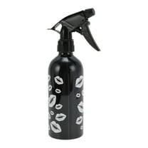 Unique Bargains 1 Pc Refillable Spray Bottles Lips Pattern Hair Spray Bottles for Hair 500ml Black White