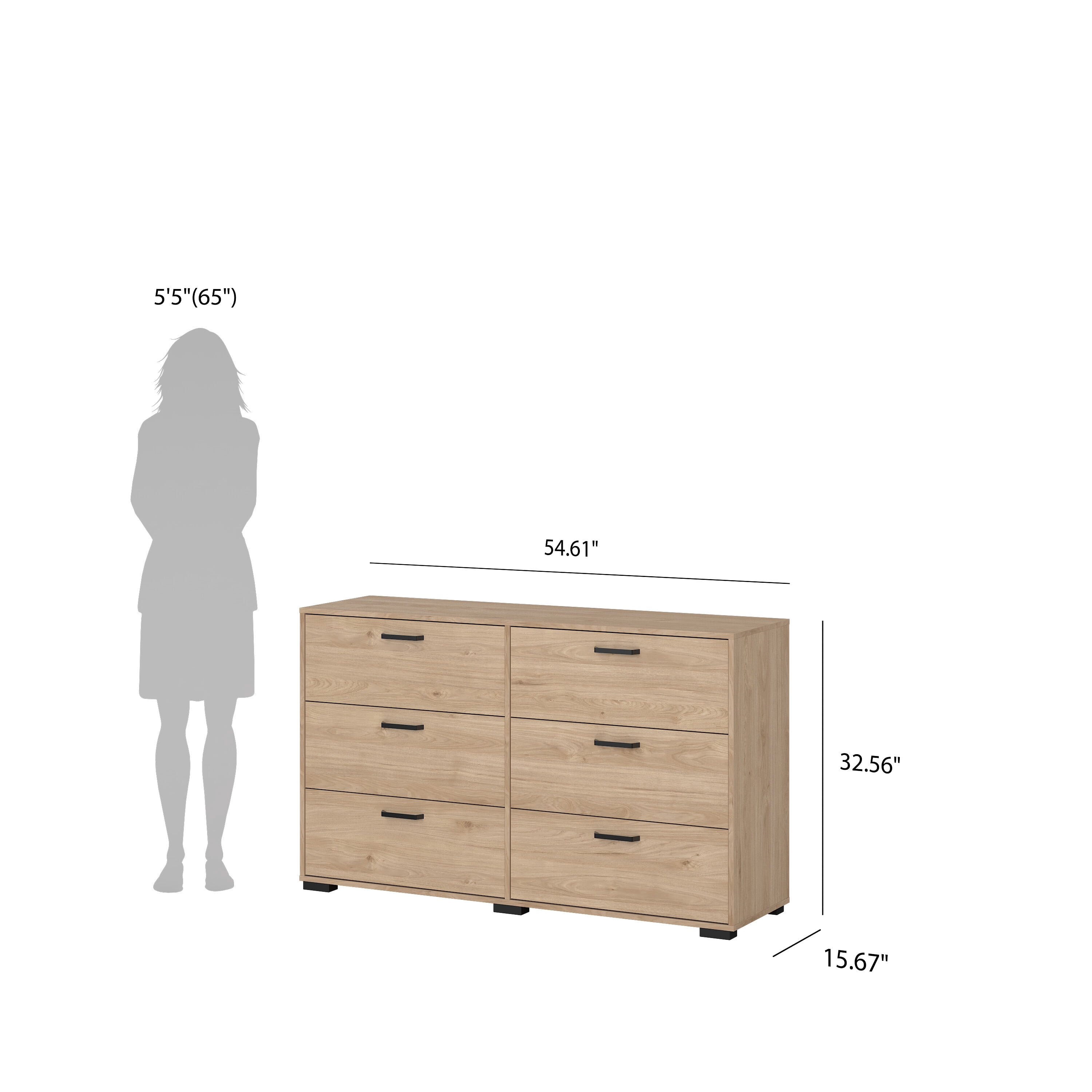 Tvilum Sofia 3-Piece Bedroom Set, Jackson Hickory
