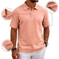 thumbnail image 2 of Delconic Mens Golf Polo Shirts Quick Dry Moisture Wicking Performance Polo Shirt for Business Casual Pink L, 2 of 8